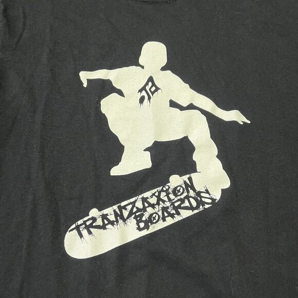Vintage Y2k Tranzaxtion Board Black Skateboarding T-Shirt - Picture 2 of 3